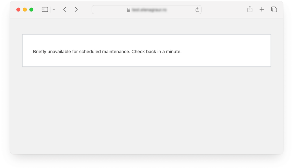 WordPress briefly unavailable for scheduled maintenance message after a failed update